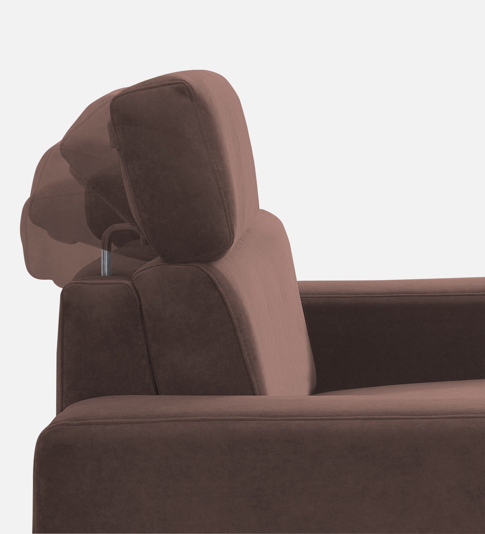 Hiro Fabric 1 Seater Sofa In  Berry Wine Colour - Febonic Living