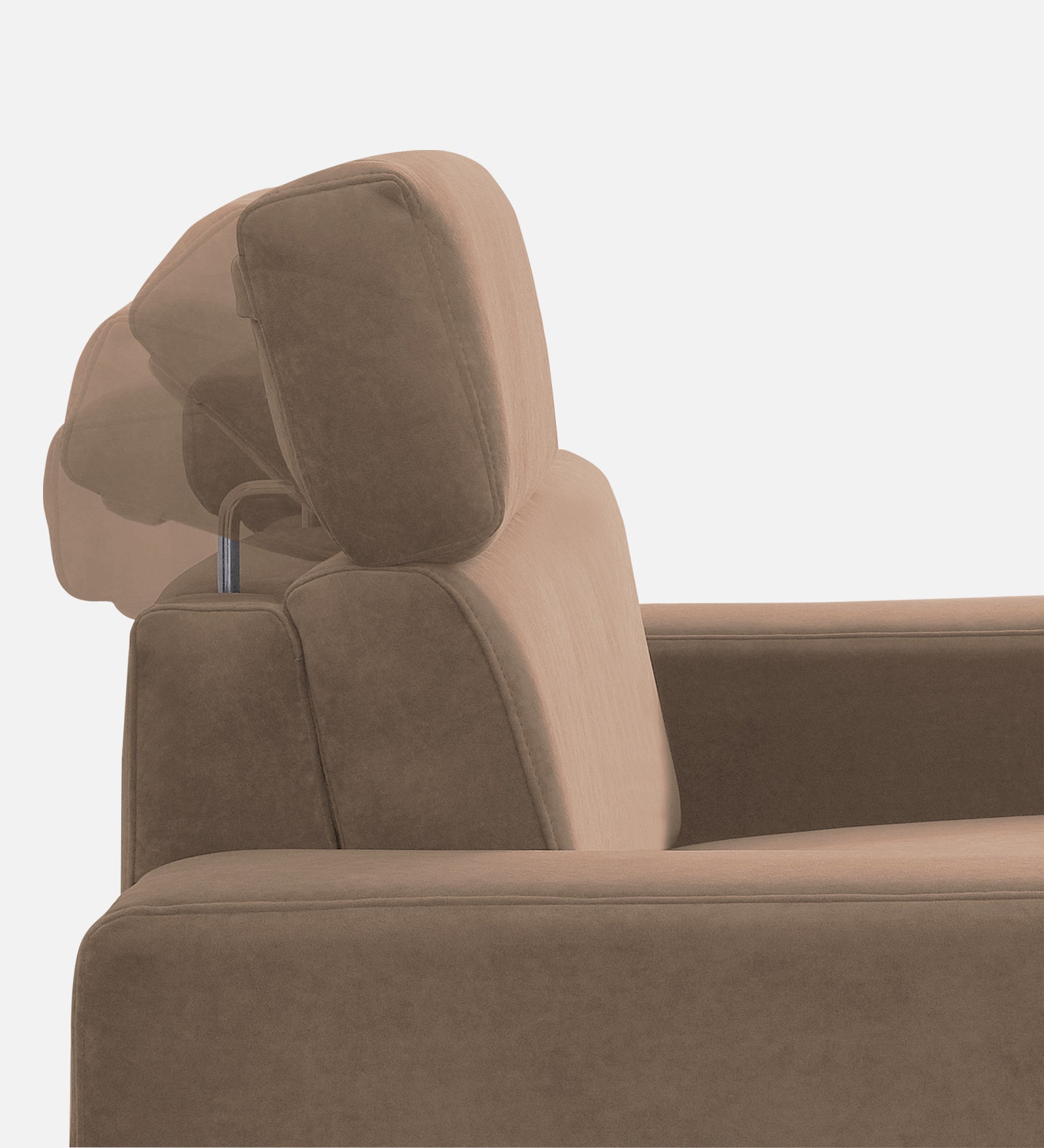 Hiro Fabric 1 Seater Sofa In  Wheat Beige Colour - Febonic Living
