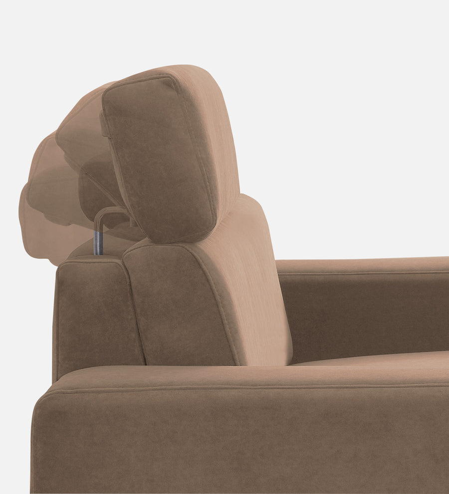 Hiro Fabric 1 Seater Sofa In Wheat Beige Colour - Febonic Living