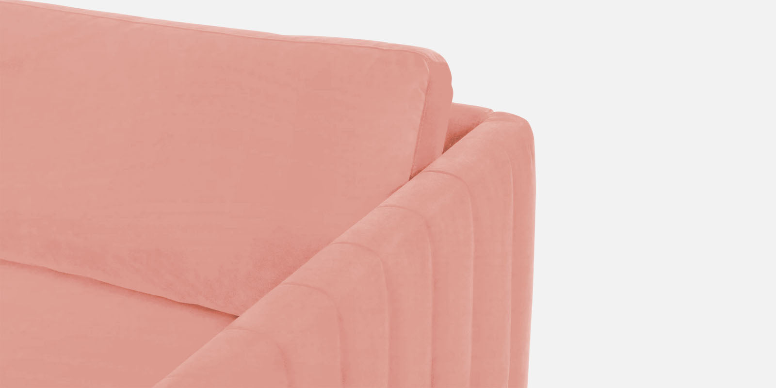 Haru Velvet 3 Seater Sofa in Blush Pink Colour