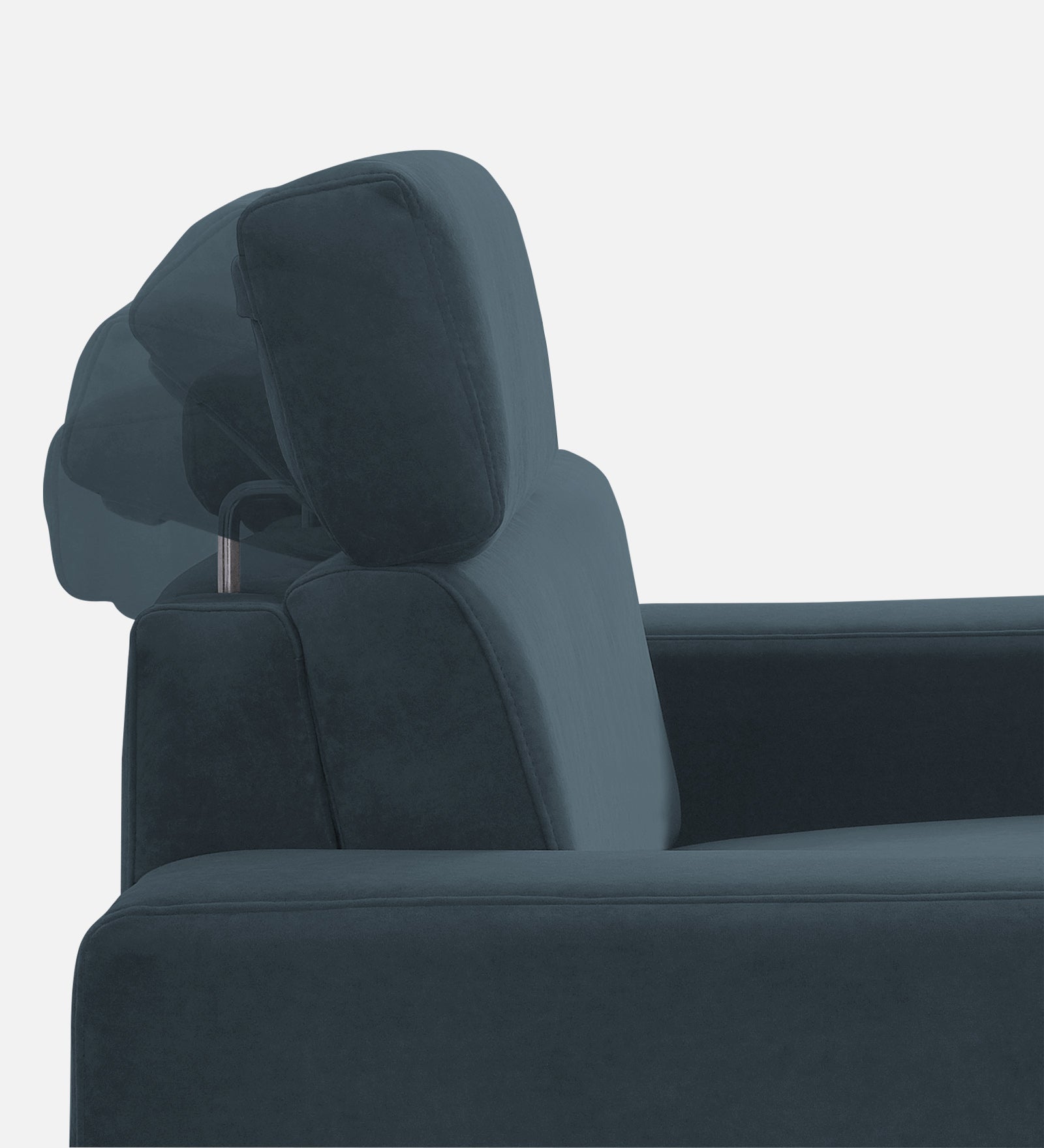 Hiro Fabric 1 Seater Sofa In  Cobalt Blue Colour - Febonic Living