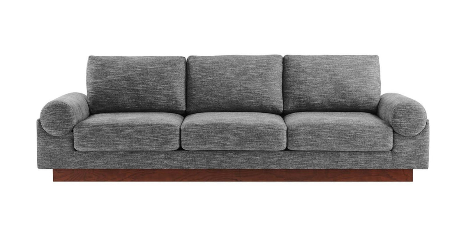 Yuma Fabric 3 Seater Sofa in Charcoal Grey Colour