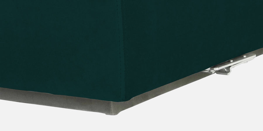 Bufa Velvet Rhs Sectional Sofa In Forest Green Colour With Ottoman - Febonic Living