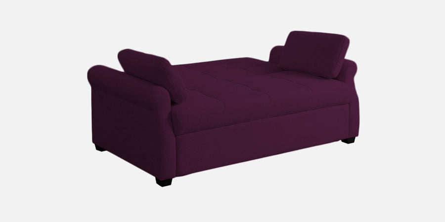 Fornia Fabric 2 Seater Pull Out Sofa Cum Bed In Greek Purple Colour - Febonic Living