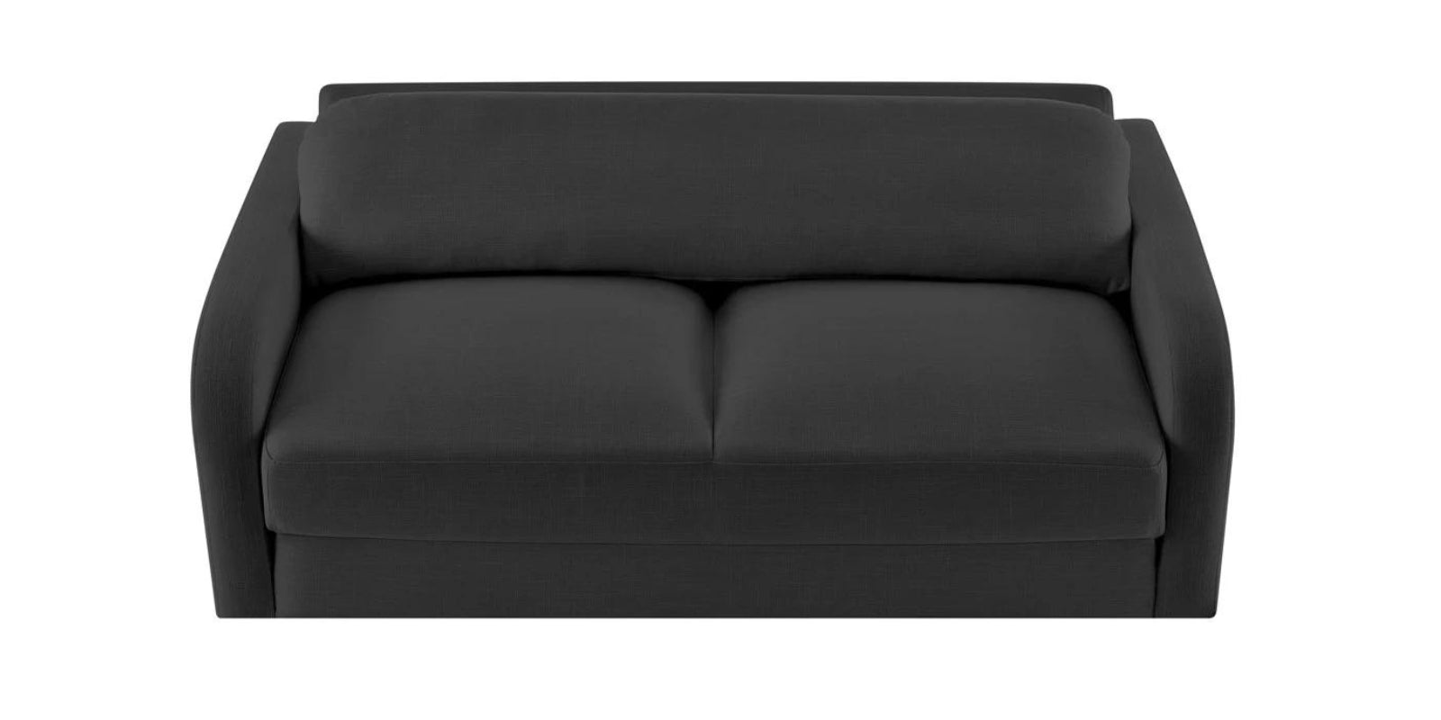 Rosa Fabric 3 Seater Convertible Sofa Cum Bed In Charcoal Grey Colour