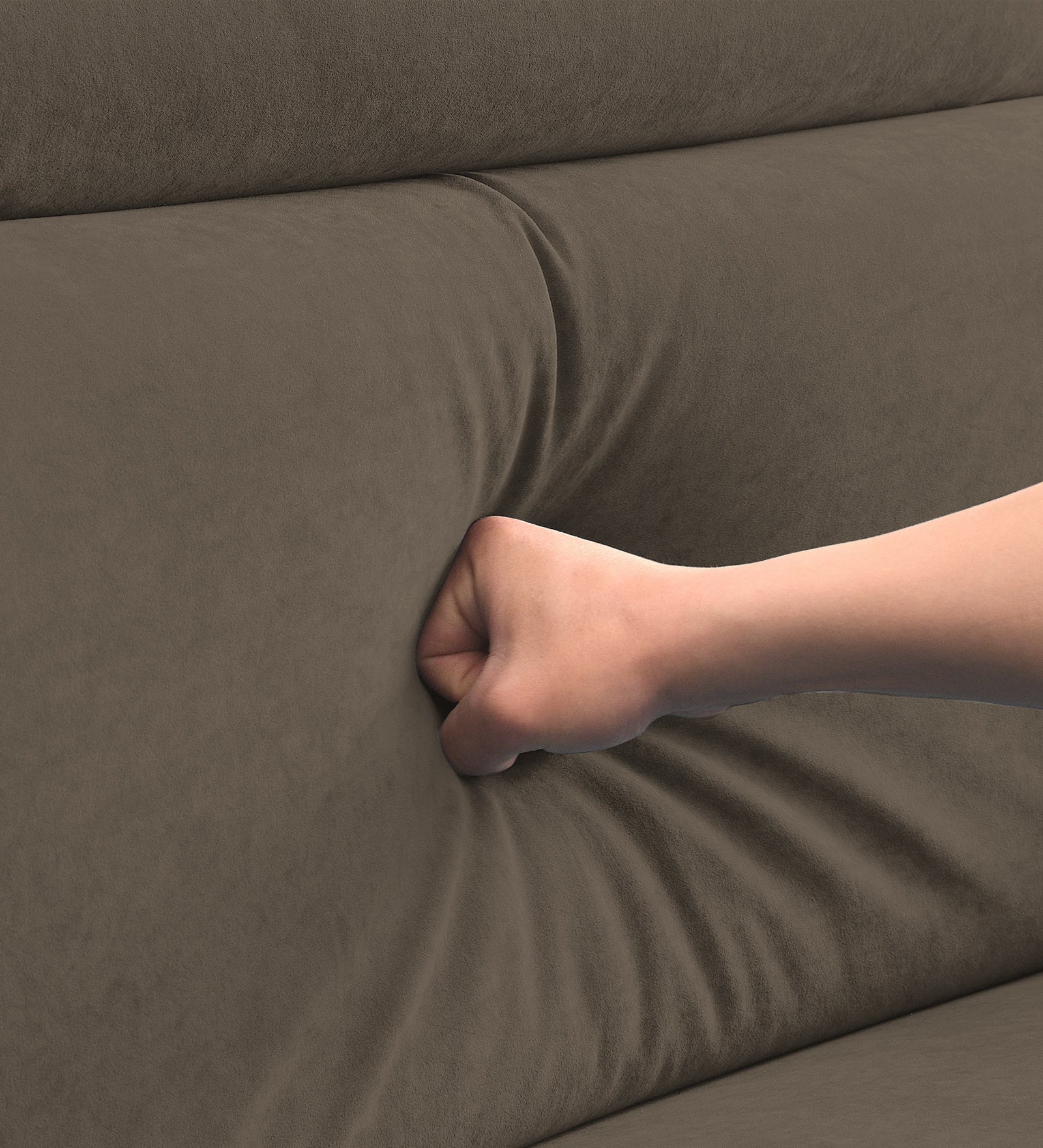 Hiro Fabric 1 Seater Sofa In  Broco Dust Colour - Febonic Living