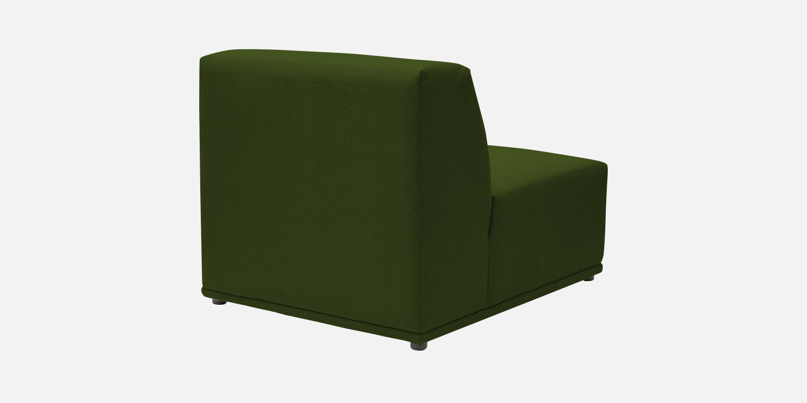 Adam Fabric LHS Sectional Sofa (3 + Lounger) In Olive Green Colour