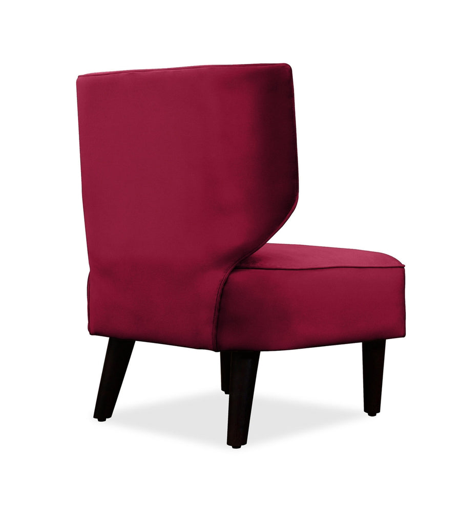 Robby Velvet Slipper Chair In Cherry Red Colour - Febonic Living