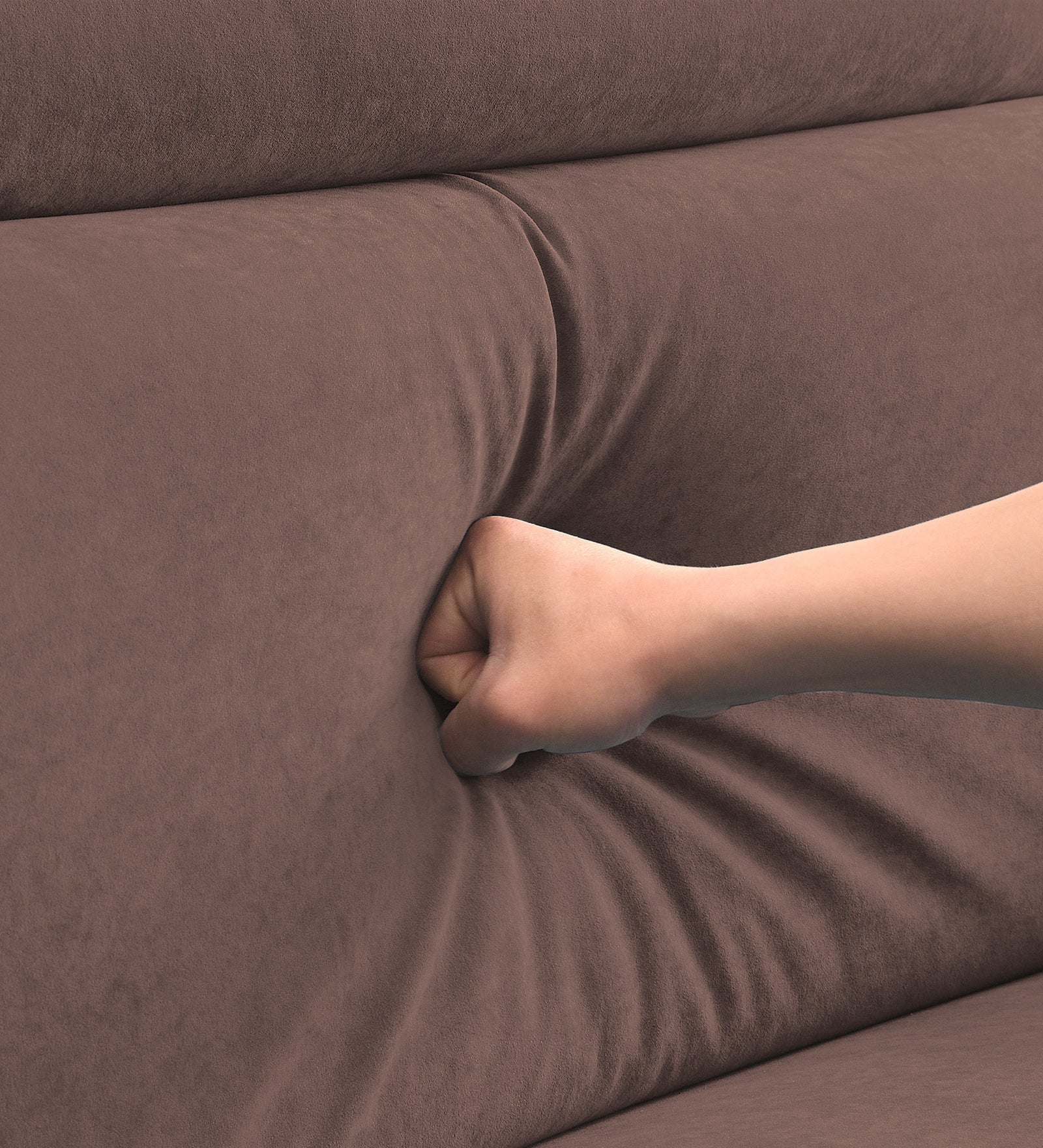 Hiro Fabric 1 Seater Sofa In  Berry Wine Colour - Febonic Living