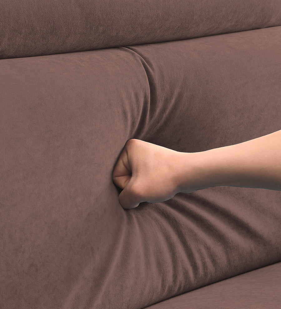 Hiro Fabric 1 Seater Sofa In Berry Wine Colour - Febonic Living