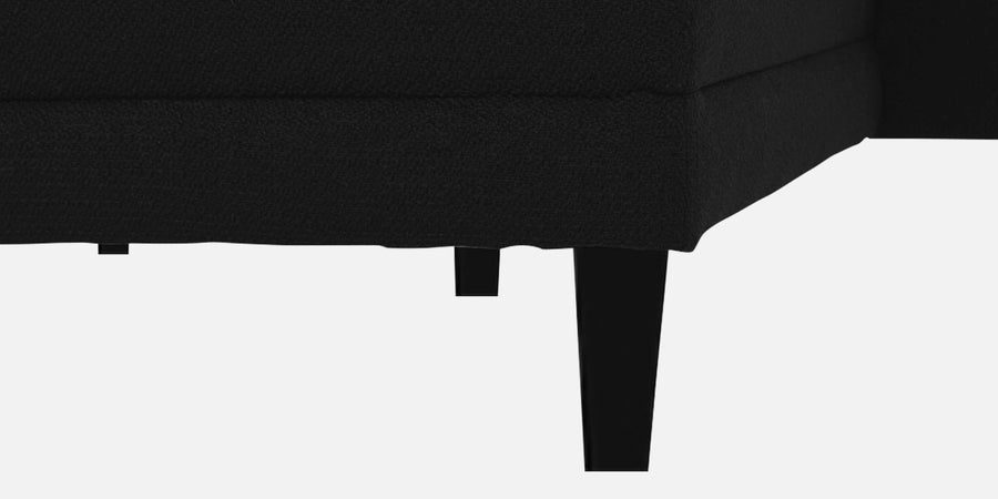 Ira Fabric Lhs 6 Seater Convertible Sofa Cum Bed In Zed Black Colour - Febonic Living
