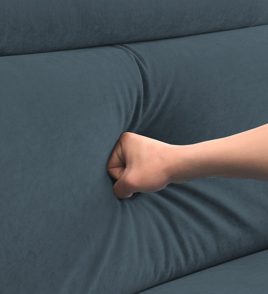 Hiro Fabric 1 Seater Sofa In Cobalt Blue Colour - Febonic Living