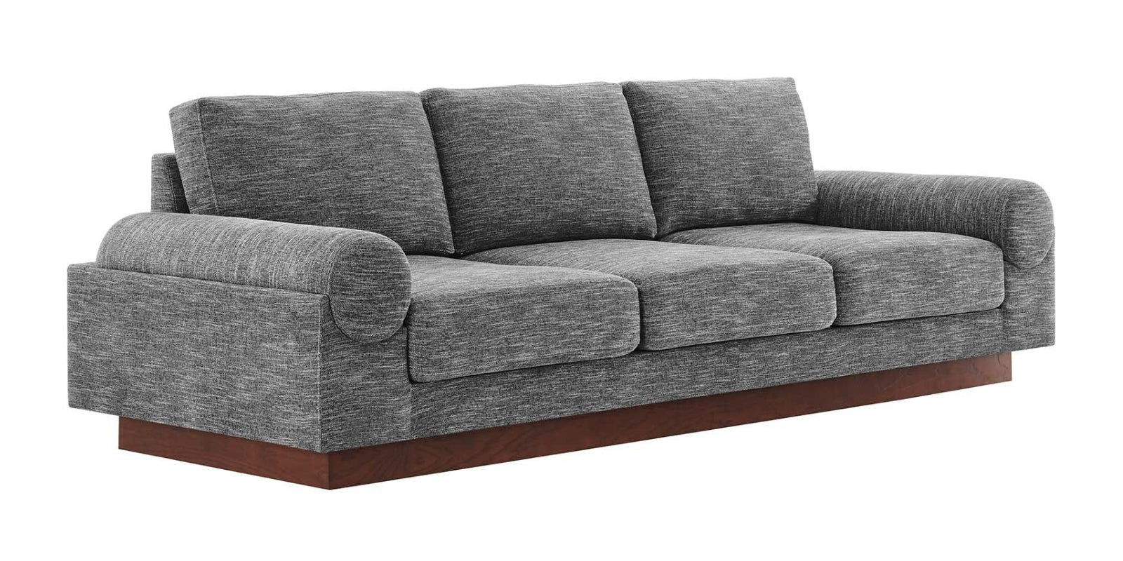 Yuma Fabric 3 Seater Sofa in Charcoal Grey Colour