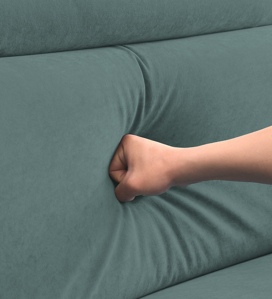 Hiro Fabric 1 Seater Sofa In Pista Green Colour - Febonic Living