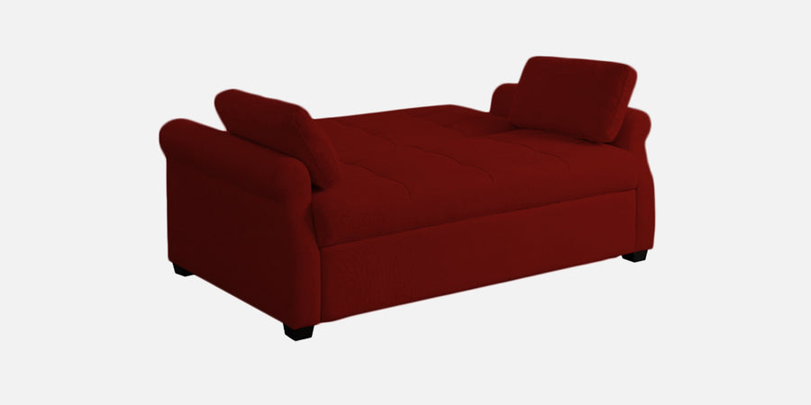 Fornia Fabric 2 Seater Pull Out Sofa Cum Bed In Blood Maroon Colour - Febonic Living