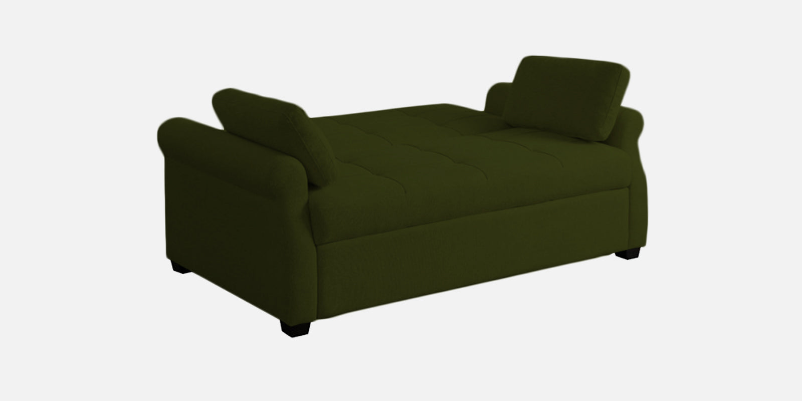 Fornia Fabric 2 Seater Pull Out Sofa Cum Bed In Olive Green Colour