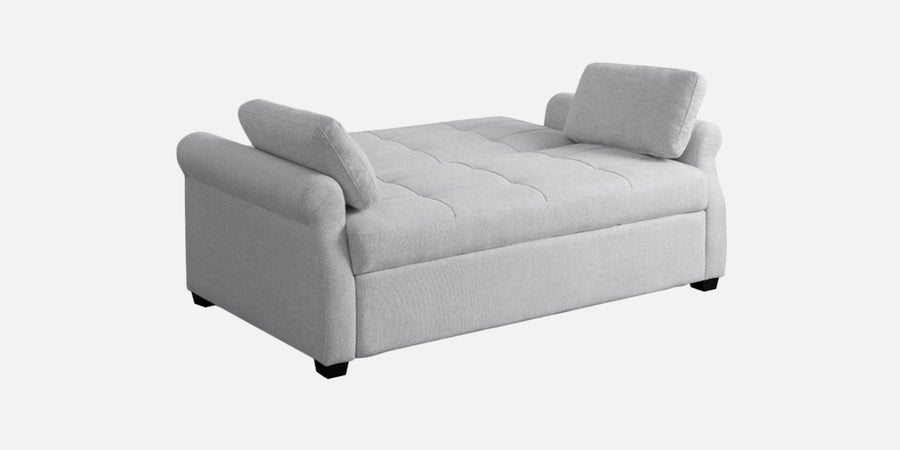 Fornia Fabric 3 Seater Pull Out Sofa Cum Bed In Lit Grey Colour - Febonic Living