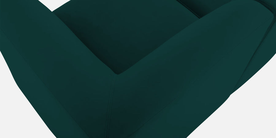 Bufa Velvet Lhs Sectional Sofa In Forest Green Colour With Ottoman - Febonic Living