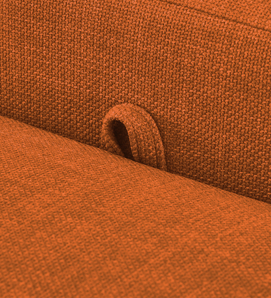 Cooper Fabric Storage Bench In Vivid Orange Colour - Febonic Living