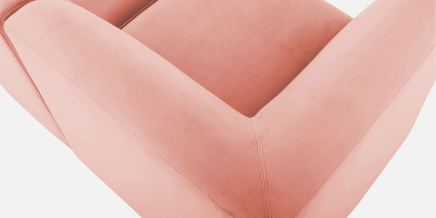 Bufa Velvet Rhs Sectional Sofa In Blush Pink Colour With Ottoman - Febonic Living