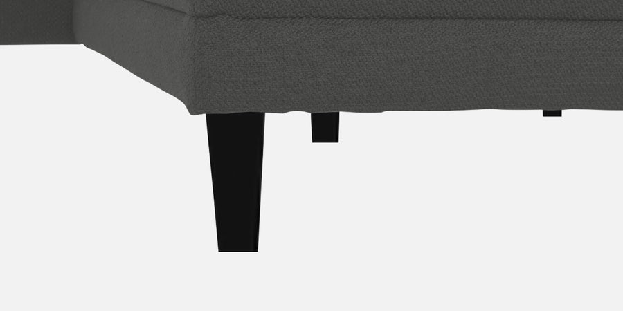 Ira Fabric Rhs 6 Seater Convertible Sofa Cum Bed In Charcoal Grey Colour - Febonic Living