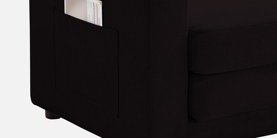 Roman Fabric 3 Seater Foldable Sofa Cum Bed In Cara Brown Colour With Usb Port - Febonic Living