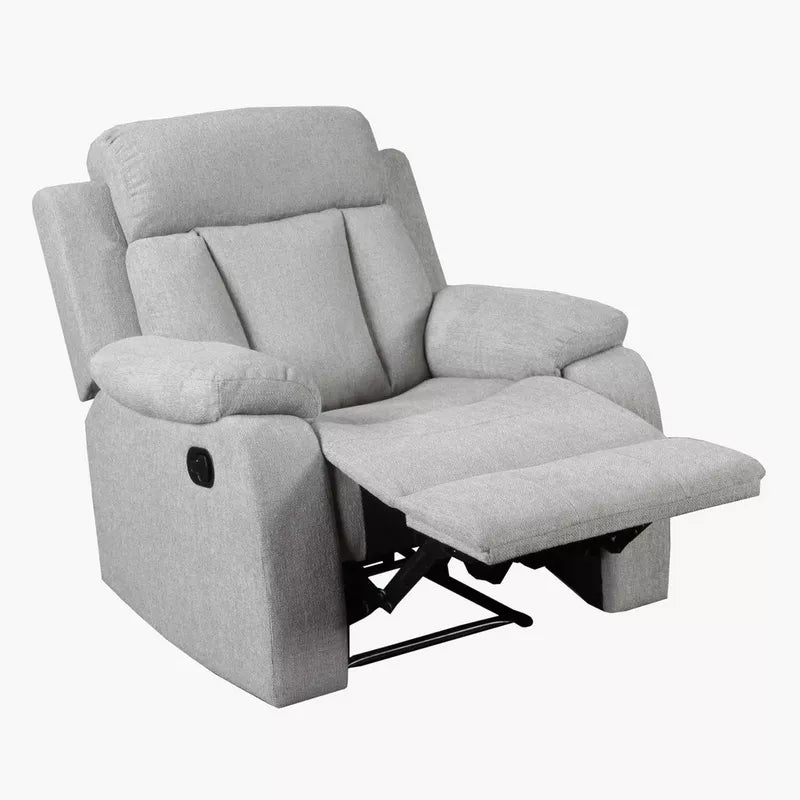 Jade Fabric Manual 1 Seater Recliner In Lit Grey Colour