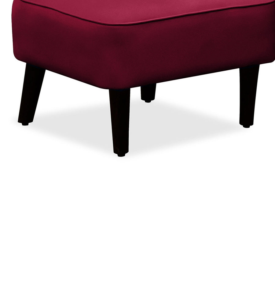 Robby Velvet Slipper Chair In Cherry Red Colour - Febonic Living