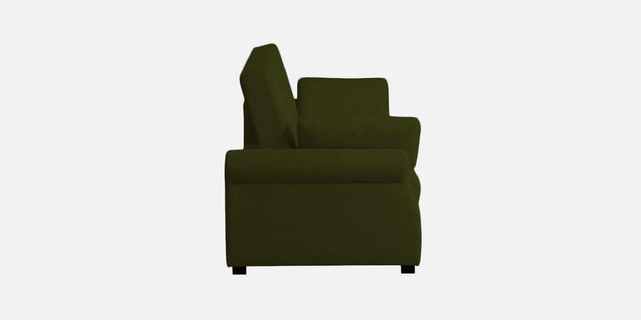 Fornia Fabric 3 Seater Pull Out Sofa Cum Bed In Olive Green Colour - Febonic Living