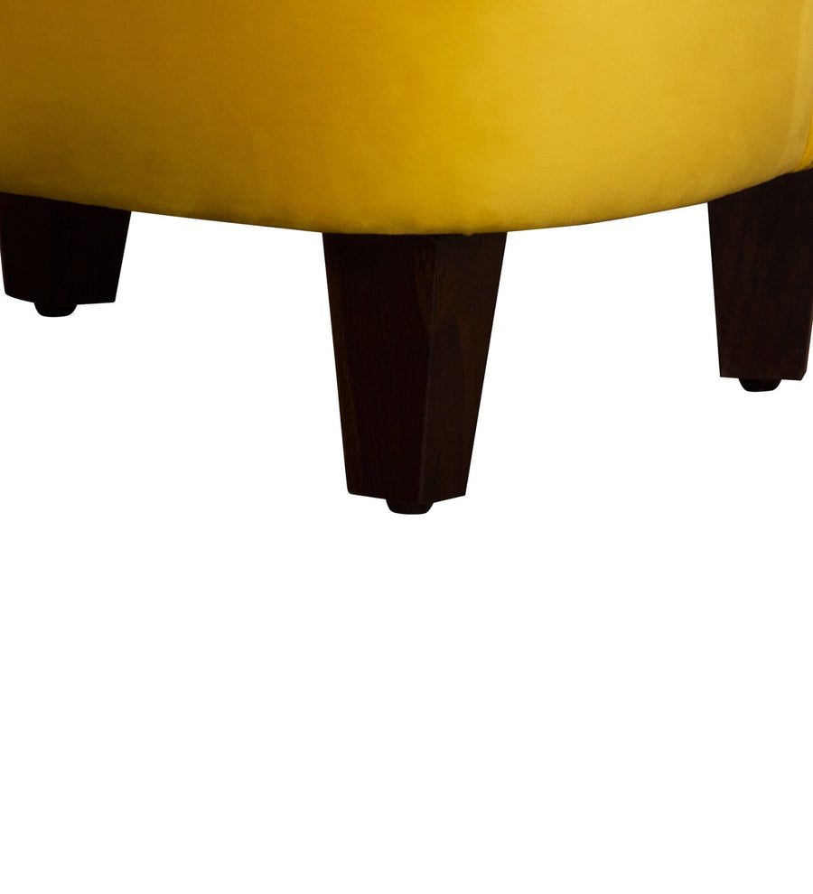 Davo Velvet Slipper Chair In Safforn Yellow Colour - Febonic Living