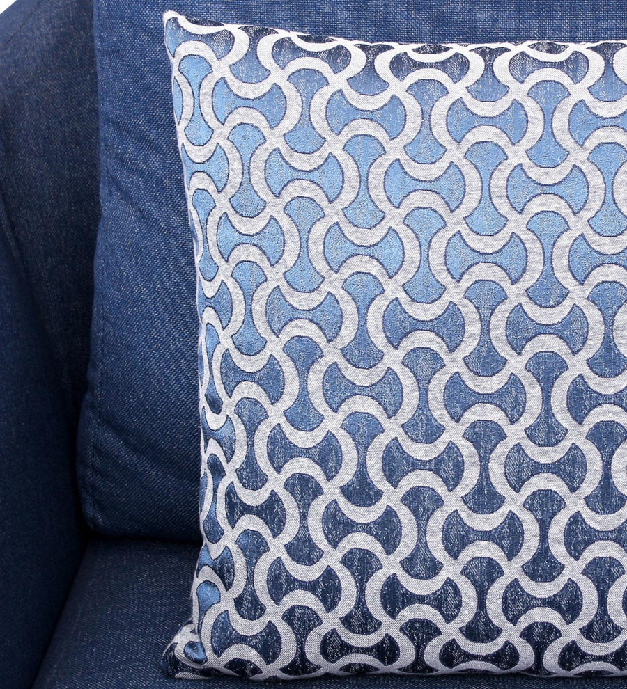 Cindy Fabric Arm Chair In Royal Blue Colour - Febonic Living