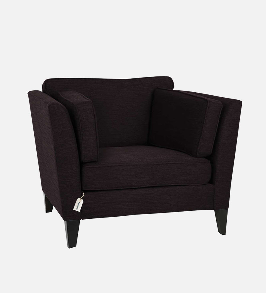 Nigar Fabric 1 Seater Sofa In Cara Brown Colour - Febonic Living