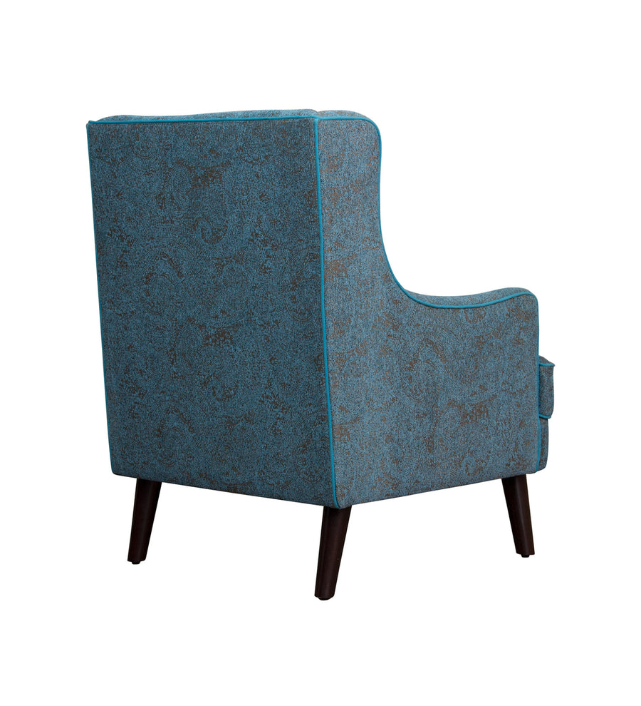 Neddy Floral Print Fabric Wing Chair In Multi Colour - Febonic Living