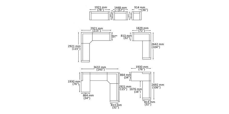 Sadie Fabric 8 Seater Corner Sofa In Sea Green Colour - Febonic Living