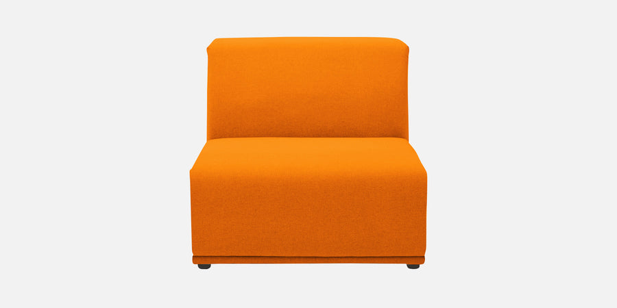 Adam Fabric Lhs Sectional Sofa 3 Ottoman Lounger In Vivid Orange Colour - Febonic Living