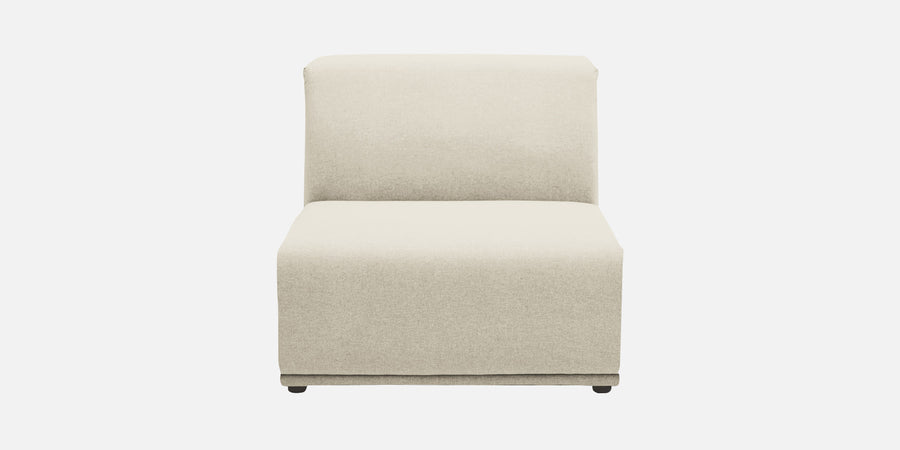 Adam Fabric Rhs Sectional Sofa 3 Ottoman Lounger In Ivory Cream Colour - Febonic Living