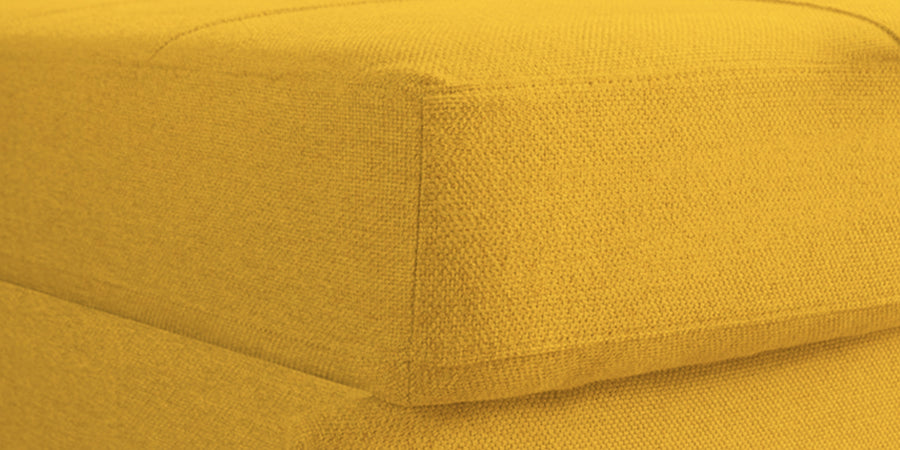 Fornia Fabric 3 Seater Pull Out Sofa Cum Bed In Bold Yellow Colour - Febonic Living