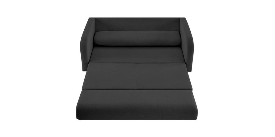 Rosa Fabric 3 Seater Foldable Sofa Cum Bed In Charcoal Grey Colour - Febonic Living
