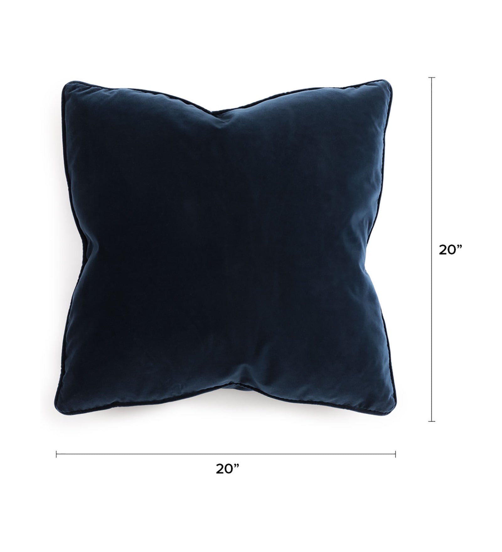 Lucca Velvet 20x20 inches Cushion + Covers (Pack of 2) In Royal Blue Colour
