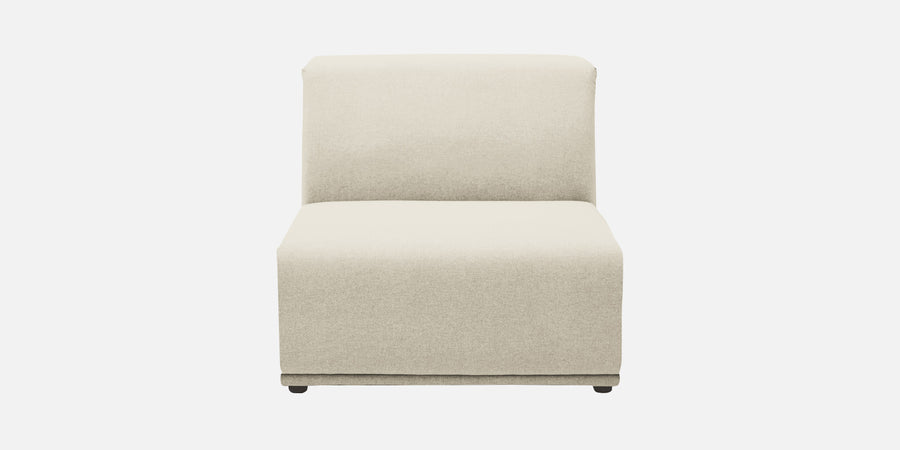Adam Fabric Lhs Sectional Sofa 3 Ottoman Lounger In Ivory Cream Colour - Febonic Living