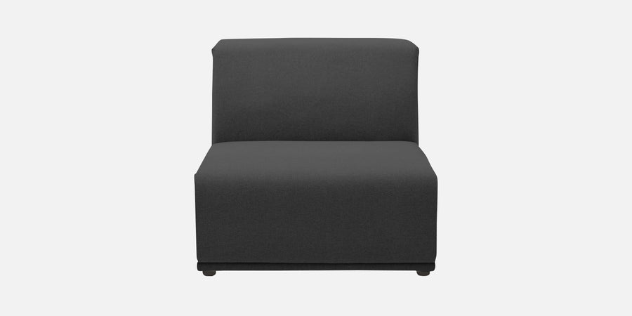 Adam Fabric Lhs Sectional Sofa 3 Ottoman Lounger In Charcoal Grey Colour - Febonic Living