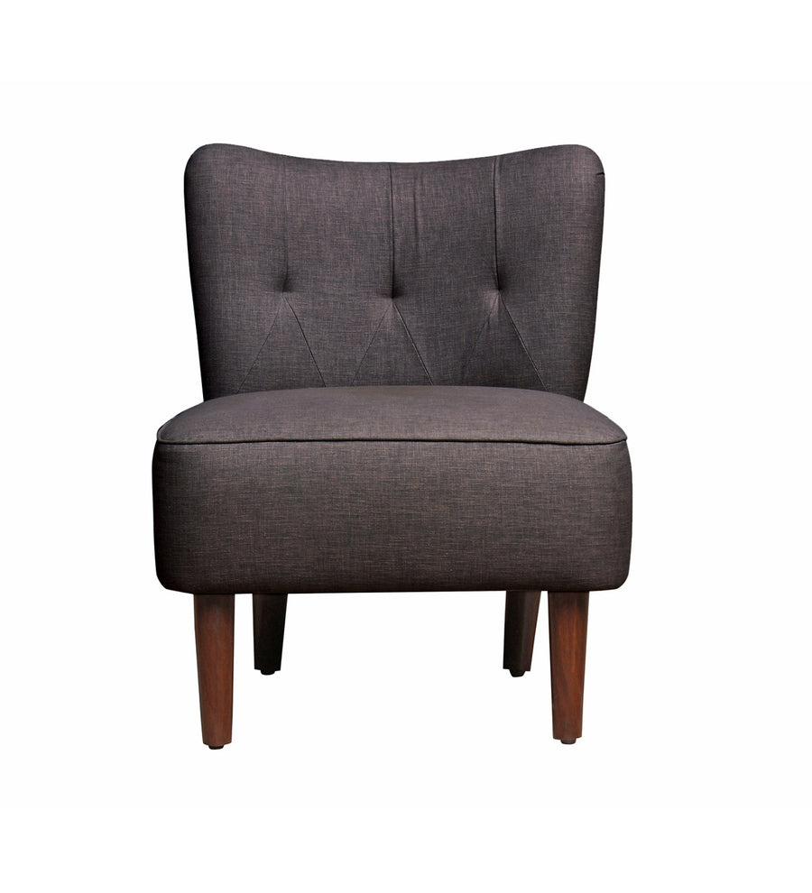 Lola Fabric Slipper Chair In Cara Brown Colour - Febonic Living