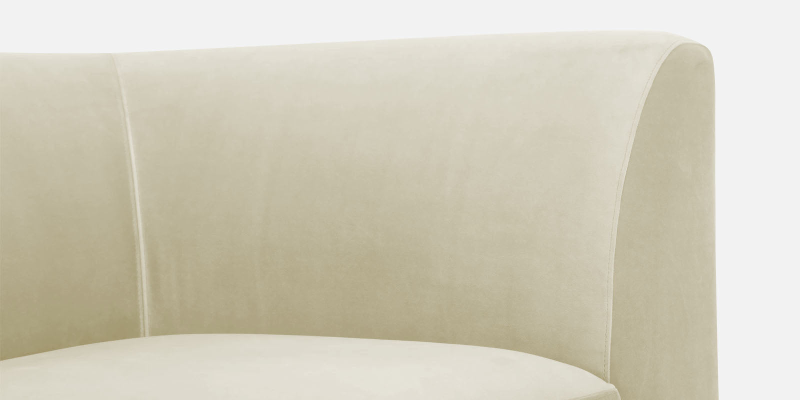 Bufa Velvet 3 Seater Sofa in Warm White Colour