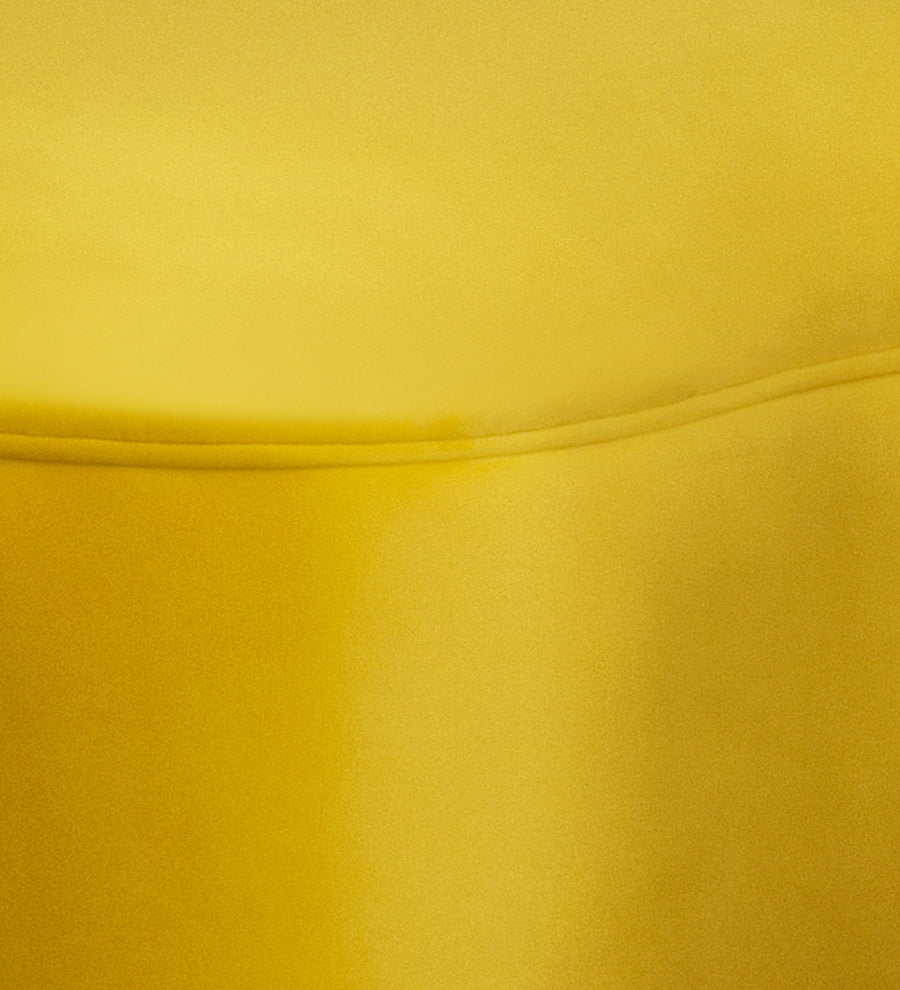 Davo Velvet Slipper Chair In Safforn Yellow Colour - Febonic Living