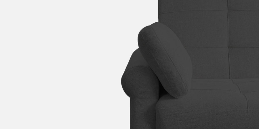 Fornia Fabric 3 Seater Pull Out Sofa Cum Bed In Charcoal Grey Colour - Febonic Living