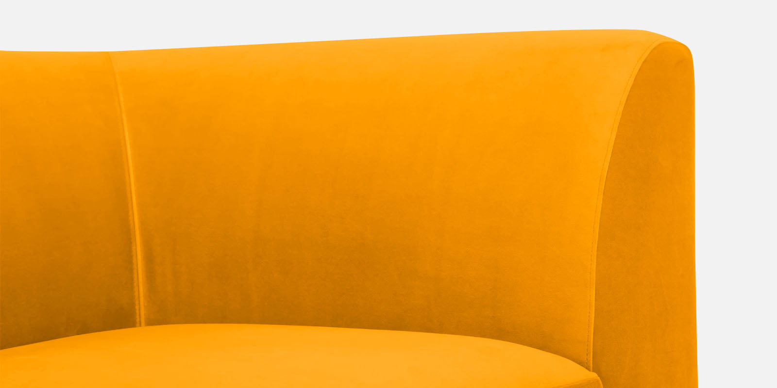 Bufa Velvet 2 Seater Sofa in Saffron yellow Colour With Storage