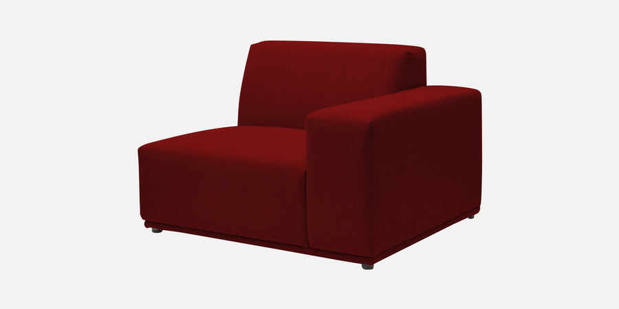 Adam Fabric Lhs Sectional Sofa 3 Ottoman Lounger In Blood Maroon Colour - Febonic Living