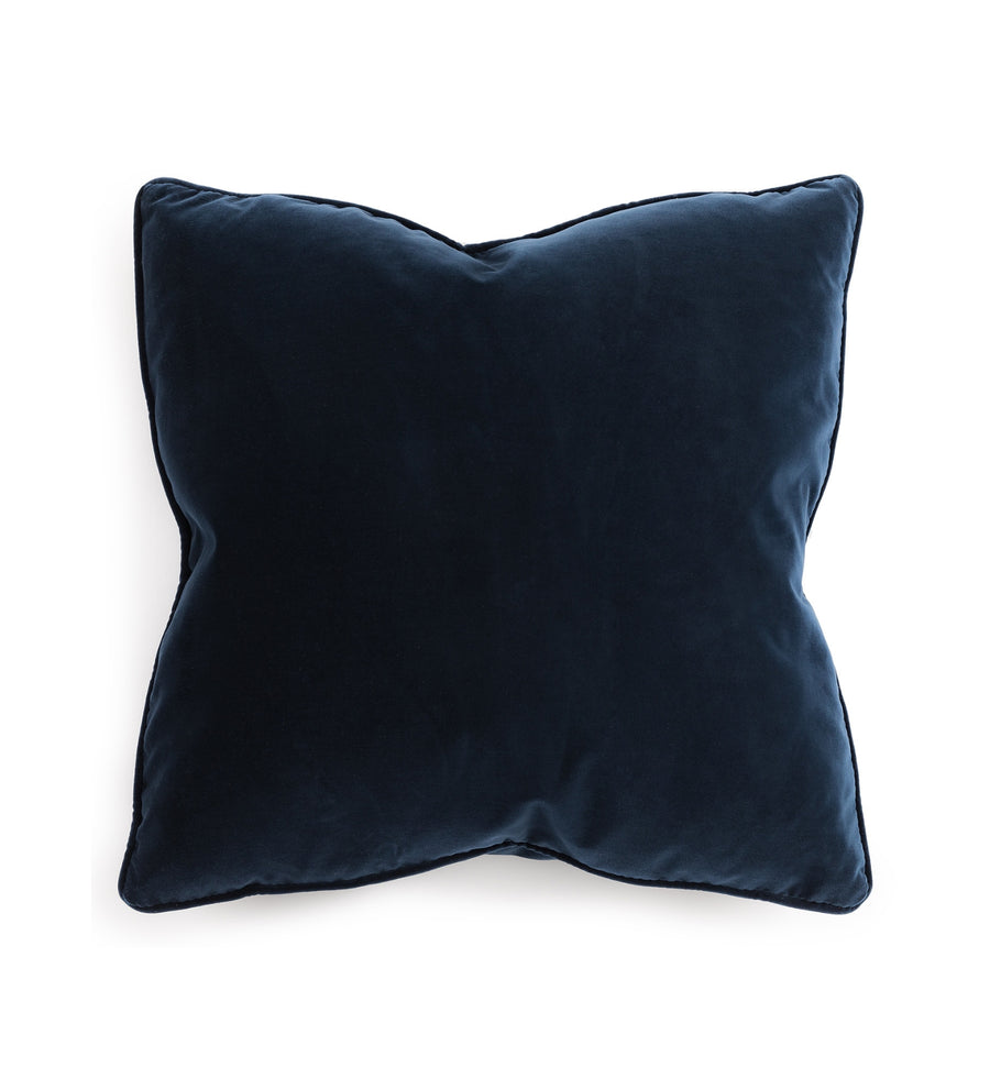 Lucca Velvet 20X20 Inches Cushion Covers Pack Of 2 In Dark Blue Colour - Febonic Living