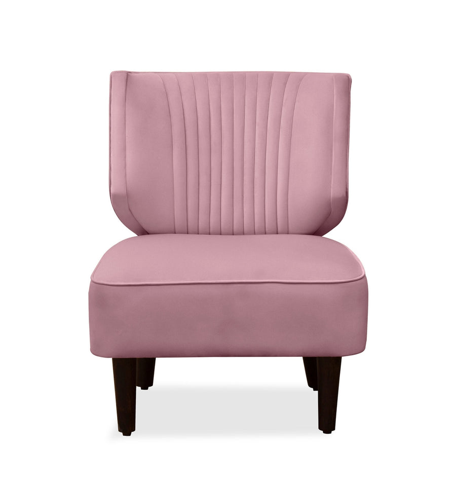 Robby Velvet Slipper Chair In Millennial Pink Colour - Febonic Living