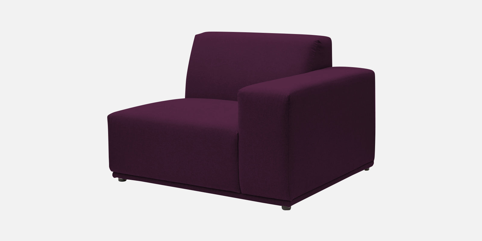 Adam Fabric LHS Sectional Sofa (3 + Lounger) In Greek Purple Colour